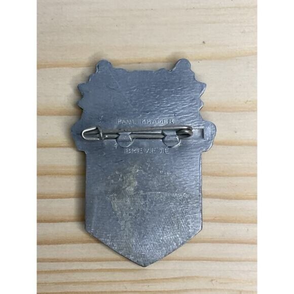 Vintage Paul Kramer Neuchatel Pewter Souvenir Pin Brooch Gothic Church Detailing - Picture 3 of 4